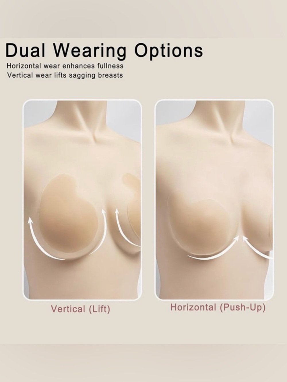 $10 Add-on | Silicone Adhesive Resuable Bra - Nude
